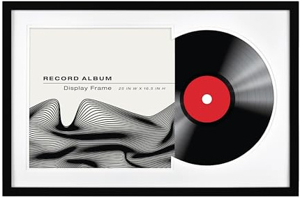 MCS Double Matte Record Album Frame, 16.5x25 Record Frame, Black for LP Vinyl Record & Jacket Display (1-Pack)