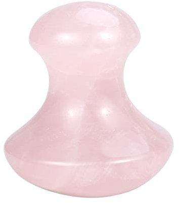 HEALLILY Gua Sha Massage Werkzeug-Pilz Form Kristall Quarz Guasha Stein Gua Sha Kratzen Massage Werkzeug für Gesicht Körper 1Pc (Rosa)