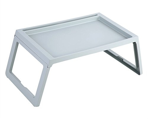 lyrlody Tavolino Pieghevole con Gambe Pieghevoli per Notebook, Colazione e Cena, 54,5 x 36 x 27 cm, Azzurro