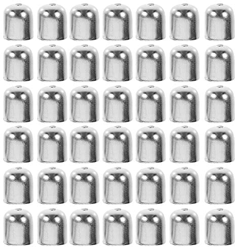 Earring Accessories Silver Tassel Caps - 10Pcs Metal End Caps for DIY Jewelry Making Perfect for Key Ornaments and Creative Crafts