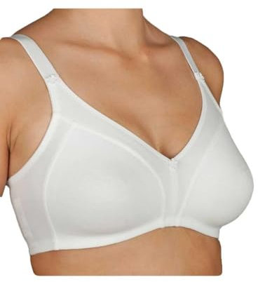 Leo Corsetteria Reggiseno Post Operatorio Tasca Interna Porta Protesi Sostegno Cotone.Caricia Tg.6 Coppa C Bianco
