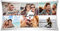 PR Print Royal Kissen selbst gestalten XXL - Collage mit 6 Fotos Bedrucken - Ich Liebe Dich - Geschenk Valentinstag Geburtstag Weihnachten - Fotokissen in XXL inkl. Füllung, 80x40 cm