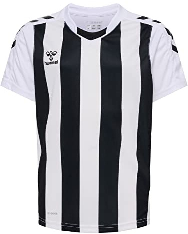 hummel hmlCORE XK Striped Jersey S/S Kids, White/Black, 152