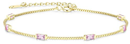 LOUISA SECRET Bracciale Donna Argento 925 Braccialetto Zirconi Cubici Placcato Oro Bracciali Donna Gioielli Regalo Natale Compleanno Festa Della Mamma per Moglie Amiche Amica