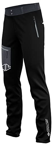 Crazy Idea M Pant Resolution Schwarz - Funktionelle atmungsaktive Herren Softshell Skitourenhose, Größe 54 - Farbe Black