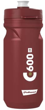 POLISPORT 8644800014 - Bidon vélo modèle C600 de 600 ML. Bouteille d'eau pour Cyclistes sans BPA en Couleur Bordeaux/Bordeaux/Blanc