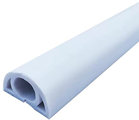 Passe Câble Sol Exterieur Home Facile À Découper PVC Souple Couvre-câble De Sol, Protégez Les Fils Cachés Cache Cable Sol, Cavité du Cordon-0,8 Cm/0,3 Pouces (Color : Blanc, S : 1M)