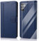 SMYTU Custodia per Samsung Galaxy A14 4G / 5G + Vetro Temperato,Cover a Libro Flip in Pelle Magnetica Portafoglio Per Samsung Galaxy A14 4G / 5G - Blu