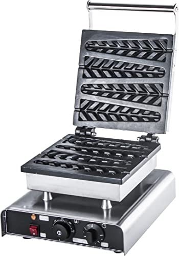 GastroHero Lolly Waffeleisen I waffle maker für Waffeln am Stiel I Waffelautomat aus Edelstahl I Temperaturregelung 0°C bis 300°C I Waffeleisen für Gastronomie