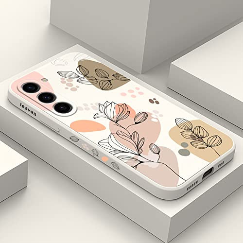 LEECG für Samsung Galaxy S23 Plus Hülle, für Samsung S23 Plus Hülle Kreative Blume Schmetterling Astronaut Muster Design, Anti Fall Weiches Silikon Dünne Handyhülle Slim Cover S23 Plus-Weiß 2
