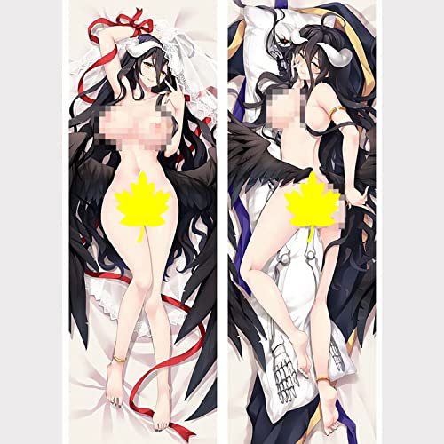 TYDEEY Für Genshin Impact Overlord Albedo Body Kissenbezug Kissenhülle,Anime Pillowcase Doppelseitige Umarmungskissen Bezug,Anime Doppelseitige Muster Kissenbezug Körper,Shortplush-60cm*180cm