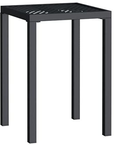 vidaXL Gartentisch, Garten Esstisch Mesh-Design, Terrassentisch Stahlgestell, Gartenmöbel Tisch, Modern, Anthrazit 50x50x72cm Stahl