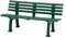 PROREGAL Gartenbank Antigua | 3-Sitzer | Grün | HxBxT 74x150x54cm | Witterungs- & UV-beständiger Kunststoff | Parkbank Sitzbank Außenbereich Garten Balkon Terrasse