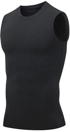Smatstyle Kompressionsshirt Shirt Herren Ärmelloses Laufshirt,Tanktop atmungsaktives elastisches Quick Dry Funktionsshirts Baselayer Sports Fitness