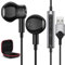 Casques USB PC Filaire, Écouteurs Filaires USB avec Micro pour PC Casque Gaming Stéréo HiFi avec Fonction Muet Anti-Bruit Intra-Auriculaires Écouteur Gamer pour PS 4/5 Ordinateur Portable pour Gamer