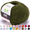MeriWoolArt® Dunkelgrün Baumwollgarn zum Stricken und Häkeln, Textilgarn, Stoffgarn, Baby Wollgarn für Handarbeiten, Babykleidung, Amigurumi, Babydecke, Pullover, Mützen und Accessoires