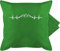 Kissenbezug - Deko Kissen Hobby - Berge Herzschlag I Geschenk Bergliebhaber I Bergliebe - 50 x 50 cm - Grün - motiv berg baumwollkissen , hiking pillow mountains wander kissenhüllen mit bergmotiv