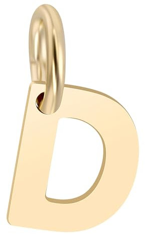 Akzent Golden Initials Unisex-Kettenanhänger Buchstabe 375er 9 Karat Gold 5510073 (D)
