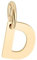 Akzent Golden Initials Unisex-Kettenanhänger Buchstabe 375er 9 Karat Gold 5510073 (D)