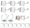 UNICRAFTALE 20 Stk Rohlinge Quadrat Manschettenring Verstellbare Fingerringe Edelstahl Cabochon Rohling Offene Ring Mit Glascabochons DIY Fingerring Set Für DIY Ringe Schmuckherstellung