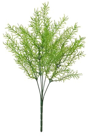 TVIVID Künstlicher Spargel-Farngras, Strauch, Blume, Heimbüro, grüne Kunststoffpflanze für Zuhause, Büro