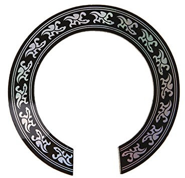 SANRLO Aufkleber für Gitarre, Musikinstrumente, Hart-PVC, kreisförmig, Schallloch-Rosette für 96,5 cm bis 99,1 cm Akustikgitarren