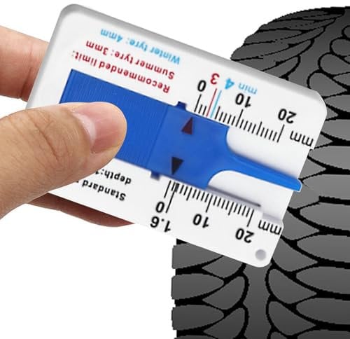Xvilmaun Medidor de profundidad de perfil de neumáticos, medidor de profundidad de perfil de 0 – 20 mm, fácil de, herramienta de medición precisa para la profundidad del perfil de neumáticos para
