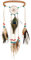 MINACHI Pfauenfeder-Kopfschmuck, Feder-Stirnband mit Traumfänger und Perlen, Bohemian-Haarschmuck für Damen