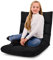 RELAX4LIFE Bodenstuhl Faltbar, Lazy Sofa, Meditationsstuhl, Bodensessel mit Verstellbarer Lehne, für Zuhause oder Büro, Farbewahl (Rabenschwarz)