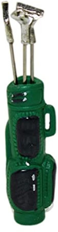Veesper Doll House Golf Clubs, Mini -Golf -Miniatur -Golfschläger Miniatur -Accessoire Golf Bag Clubs Golfeimer Miniaturmodell, Grün, Grün