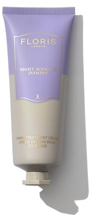 Floris London Night Scented Jasmine Hand Treatment Cream (75ml) | Vibrant Floral Green Scent, Enriched with Vitamins & Natural Oils