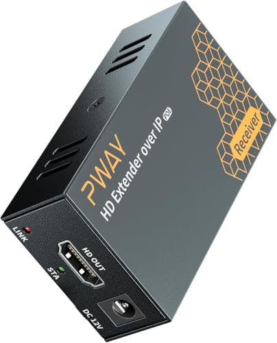 DT273P HDMI Extender over IP 150m/492ft Bertragung über Cat5e/6/7/8 Netzwerkkabel Unterstützt POE und 1 bis Mehrfachübertragung über den Netzwerk Switch (Only RX)