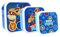 My sweety pop - Juego de 3 cajas de merienda con diseño de Pat Patrouille - Caja de aperitivos - Almuerzo - Guardería - Escuela - Vacaciones - Comida - 11,5 cm - Azul