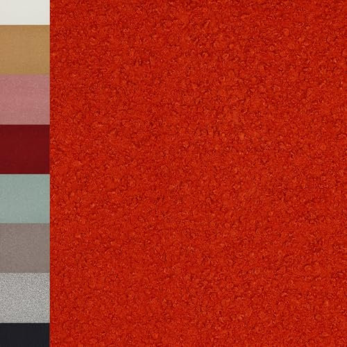 MAGAM-Stoffe Ruby Teddy super weicher Teddyfell Boucle Meterware ab 50cm (04. Terracotta)