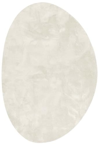 vidaXL Teppich HUARTE Creme 120 x 170 cm Polyester | Fühlt sich richtig angenehm an unter den Füßen, Schlanke ovale Form für einen coolen Look,