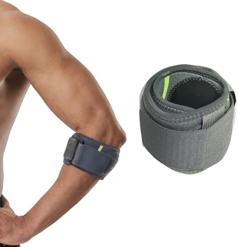 Tennisarm Bandage mit Verstellbarem Ellenbogenband – SBR-Polster für Schmerzlinderung bei Sehnenentzündung, Ellenbogenbandage für Männer & Frauen, Ideal für Sport & Alltag
