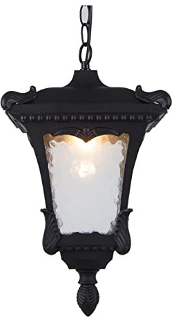 GZTKSKCP Lampadario esterno impermeabile balcone corridoio cortile giardino uva pergolato lampadario esterno(Black)