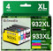 932XL 933XL Druckerpatronen als Ersatz für HP 932 XL 933 XL 932XL 933XL 4 Multipack Patronen Höher Kapazität für HP Officejet 6600 6700 7612 7510 7110 6100 7610 (Schwarz Cyan Magenta Gelb)