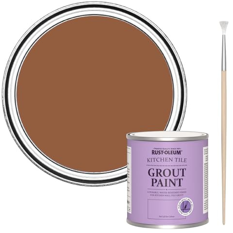 Rust-Oleum Stain-Resistant Kitchen Tile Grout Paint - Terracotta 250ml