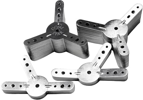 D0MESTAR HEXDOME – Kit 40 Connecteurs Métal pour Dôme Géodésique 3V 5/8 Icosaèdre Tronqué | Acier Galvanisé 4 mm | Abri Décoratif, Cabane, Poulailler, Serre, Moustiquaire Extérieure