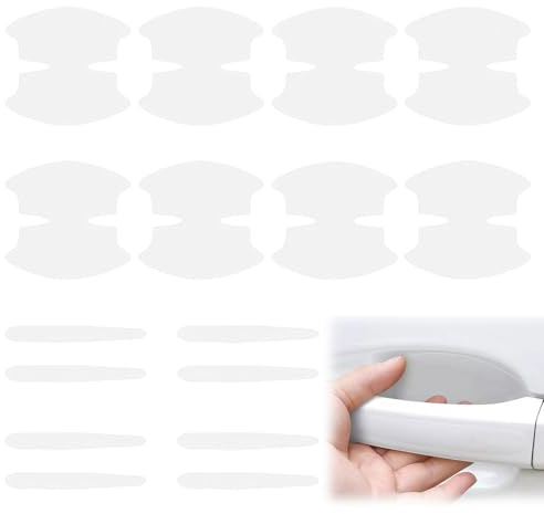 ApexPine 16 Pcs Clear Car Door Handle Anti-Scratch Protector Stickers | clear tpu car door handle protector stickers, anti-scratch door bowl paint protection film for car suv truck daily use