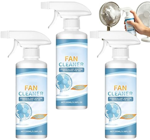 No-Rinse Fan Cleaner Spray, Fan Blade Cleaner, Fast Acting & Streak Fa/n Clea/ner Foam-Multipurpose Powerful Lüfter Cleaenr-Effortless Lüfter Blade Cleaenr, Easy Foam for Ac F/ans Dust Clenaer (3Pcs)