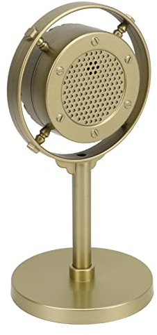 Eminchu Modello di Microfono Vintage retrò per Fotografia di Scena Classica e Giochi di Finzione, Design in Plastica, Leggero, 1 unità (GOLD)