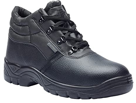 Blackrock Chukka Work Boots, Safety Boots, Safety Shoes, Steel Toe Cap, Mens Womens Ladies, Work Shoes, Black, Gardening, Lightweight, Leather, Wide Fit, Non Slip, On Site - Size 8