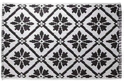 Sealskin Badteppich Pattern, Farbe: Weiß, 50 x 80 cm
