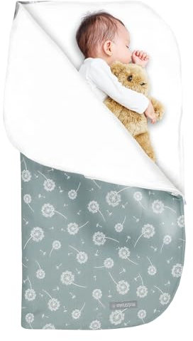 MIMUSELINA Kinderwagensack Winter - Kinderwagen Decke Winter für Neugeborene - Kinderwagendecke Baby Winter Warm und Weich 100% Baumwolle - Decke Kinderwagen Schlafsack mit Kratzfester Reißverschluss