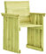 vidaXL Kiefernholz Imprägniert Gartenstuhl Vintage Gartensessel Gartenmöbel Stuhl Sessel Holzstuhl Lehnstuhl Terrasse Garten 60x58x86cm
