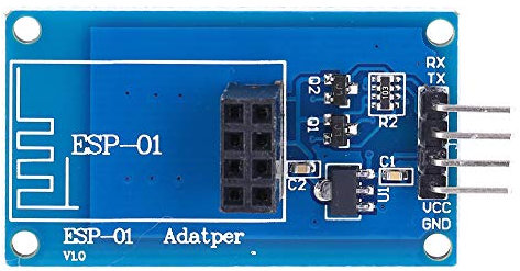 Fafeicy 2 Stück/Set ESP8266 WiFi Wireless ESP-01 Adaptermodul, 3.3V/5V Transparentes Durchgangsmodul, Betriebsspannung 4.5-5.5V, Betriebsstrom 0-240mA