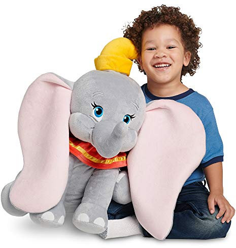 Disney Store Großes Plüschtier Dumbo, 58 cm, Ikonische Figur in Sitzposition mit gestickten Details und 3D-Ohren, geeignet für alle Altersgruppen