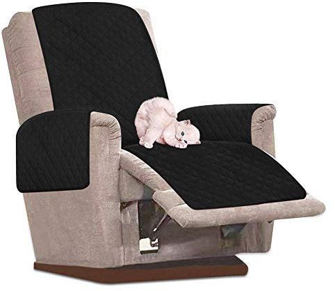 Ghopy Housse de canapé universelle anti-taches et anti-rayures pour fauteuil de relaxation inclinable et imperméable Noir